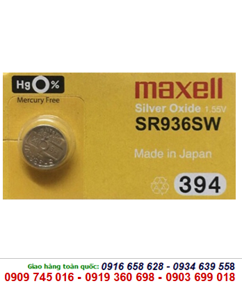 Maxell SR936SW-Pin 394, Pin Maxell SR936SW-394 silver oxide 1.55v (Xuất xứ Nhật)